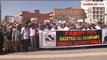 Gazetecinin kaçırılmasını protesto edildi