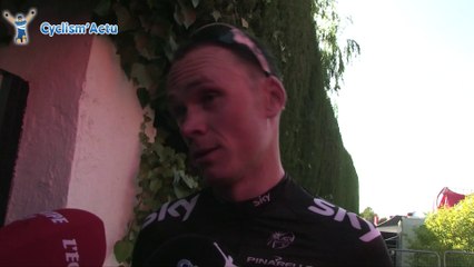 La Vuelta 2014 - Etape 6 - Christopher Froome à l'arrivée