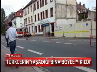 Fransa'da Türklerin yaşadığı bina böyle yıkıldı
