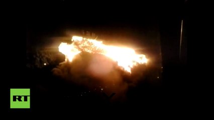 Ukraine: Ecole incendié à Donetsk