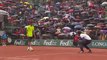 Dance battle between Monfils and Lokoli at Roland Garros