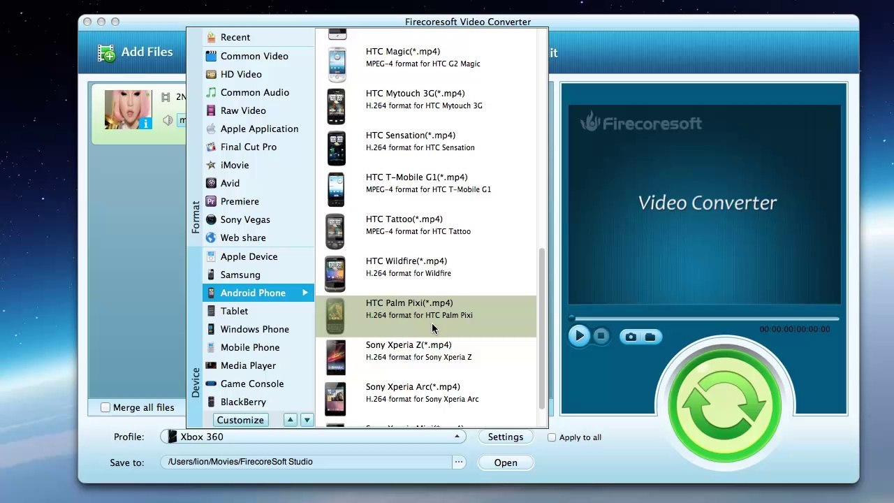 How to  Convert FLV video to Xperia Z Ultra on Mac