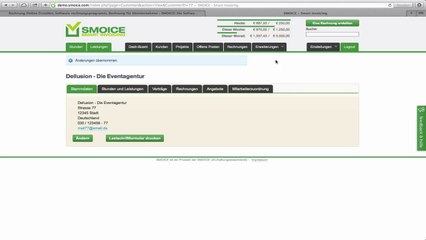 Rechnungen erstellen für kleine Unternehmen durch Software Rechnungsprogramm - SMOICE