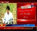 Islamabad: Interior Minister Ch Nisar addresses a Press Conference