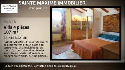 A vendre - VILLA - SAINTE MAXIME - 4 pièces - 107m²