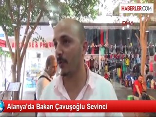 Alanya'da Bakan Çavuşoğlu Sevinci