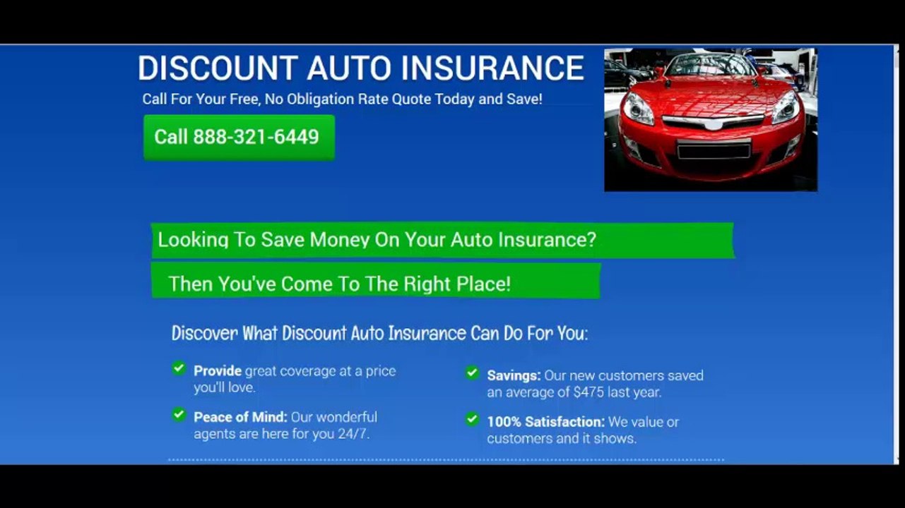 Auto Insurance Florida - Call 888-321-6449 For Your Free Quote!