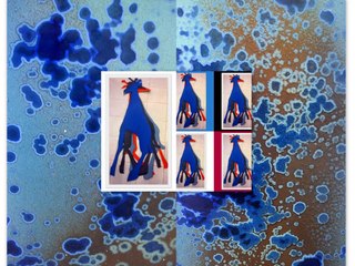 ce côté bleu de fin d'été le tout en travail artistiquement bleu