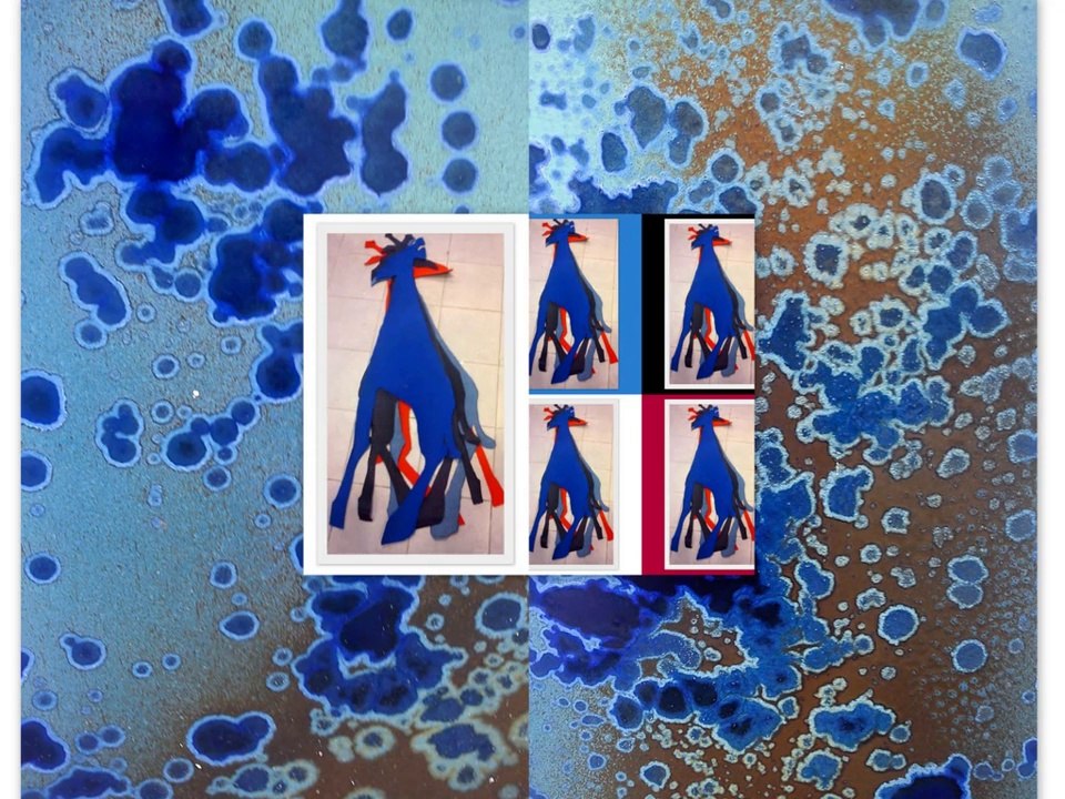 ce côté bleu de fin d'été le tout en travail artistiquement bleu