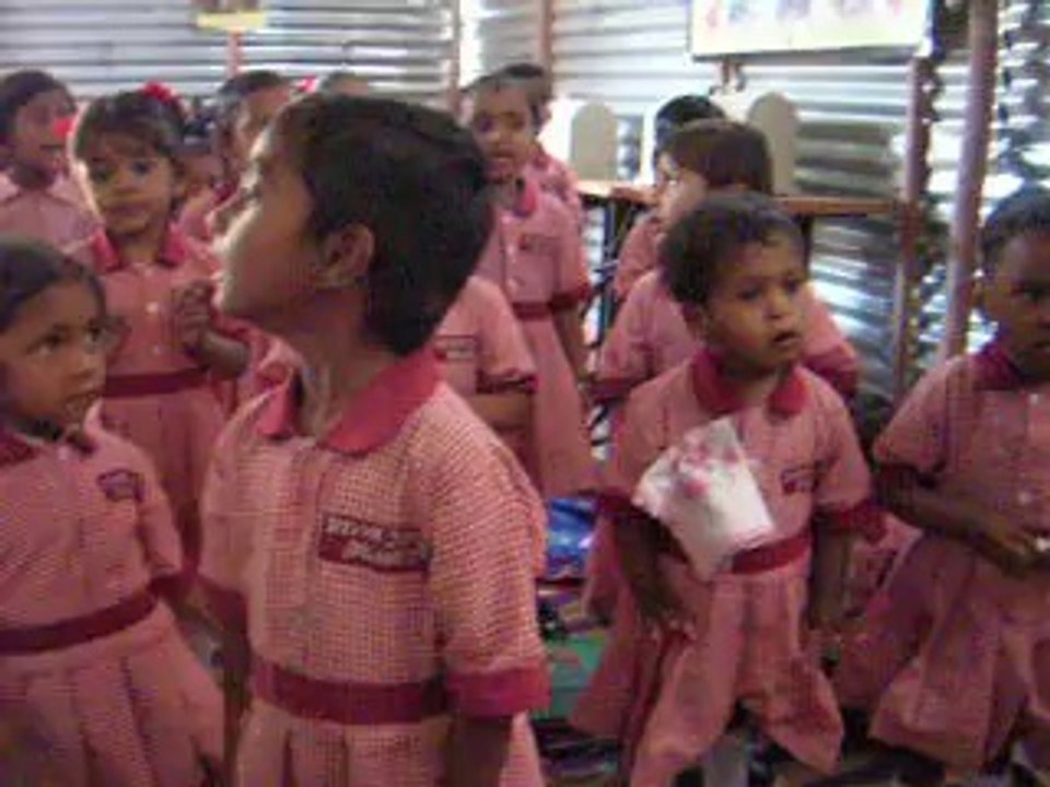 Nagpur, Martin Nagar, les petits de l'école, Inde 2007