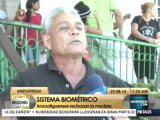 Habitantes de Anzoátegui rechazaron Sistema Biométrico