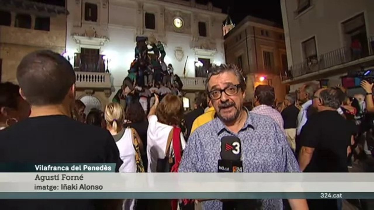 TV3 - Telenotícies comarques - Assaig dels Castellers de Vilafranca