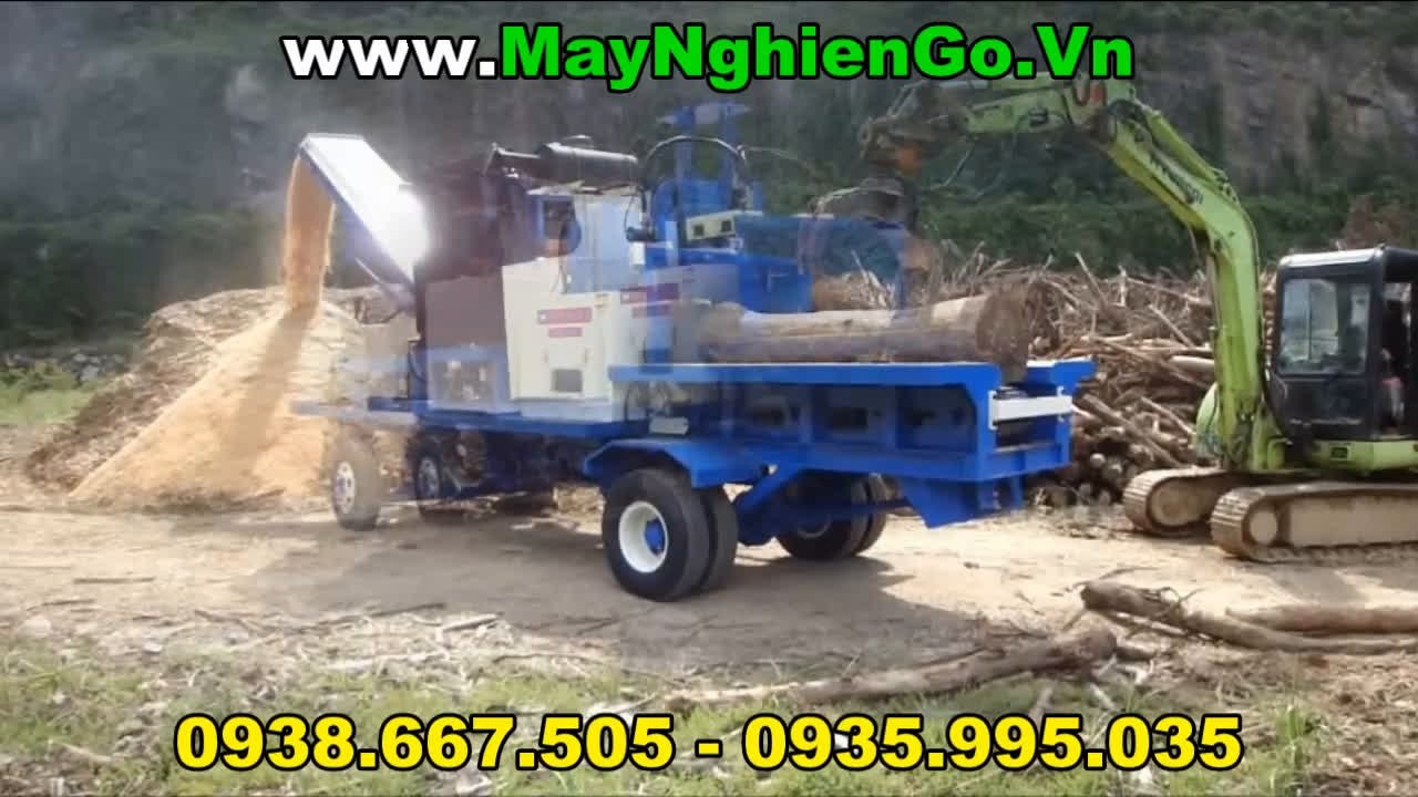 Máy nghiền gỗ di động nhập khẩu chất lượng cao tại Đà Nẵng