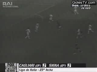 Cagliari 2 - 2 Siena (2-1 Suazo)