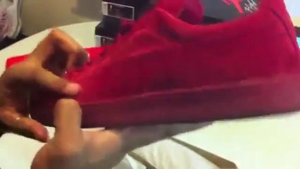 Unboxing _ replica review of Puma Classic Suede (RED)
