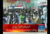 Imran Khan Out Of His Container & Walking To Parliment House With His Workers