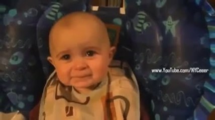 ‪Aww This cute baby is too emotional