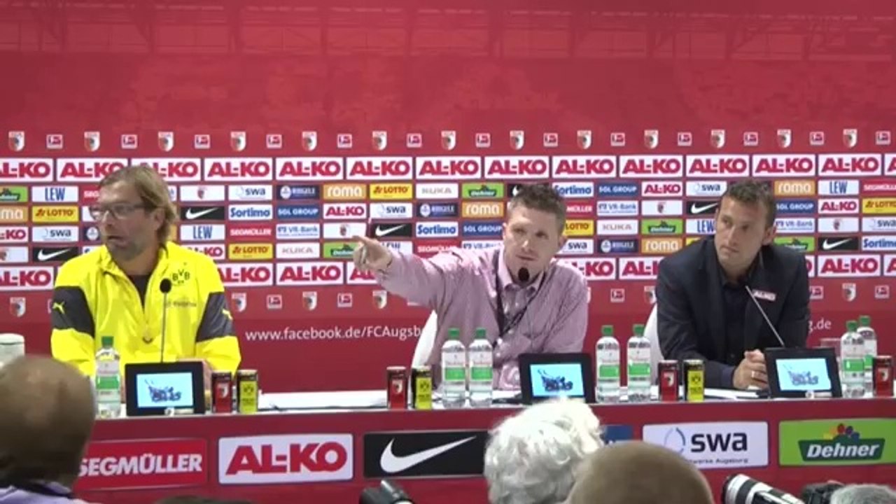 Die Pressekonferenz nach dem Spiel FC Augsburg - Borussia Dortmund