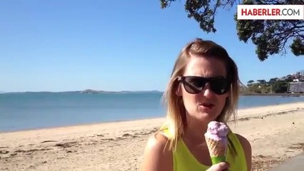 Dondurma Yerken Yüzüne Kuş Pisledi