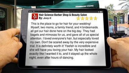 Hair Science Barber Shop & Beauty Salon Evanston         Remarkable         Five Star Review by Jenny H.