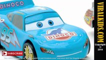 Disney Pixar Cars Dinoco Lightning McQueen and Darrell Cartrip Die Casts   Toys Review