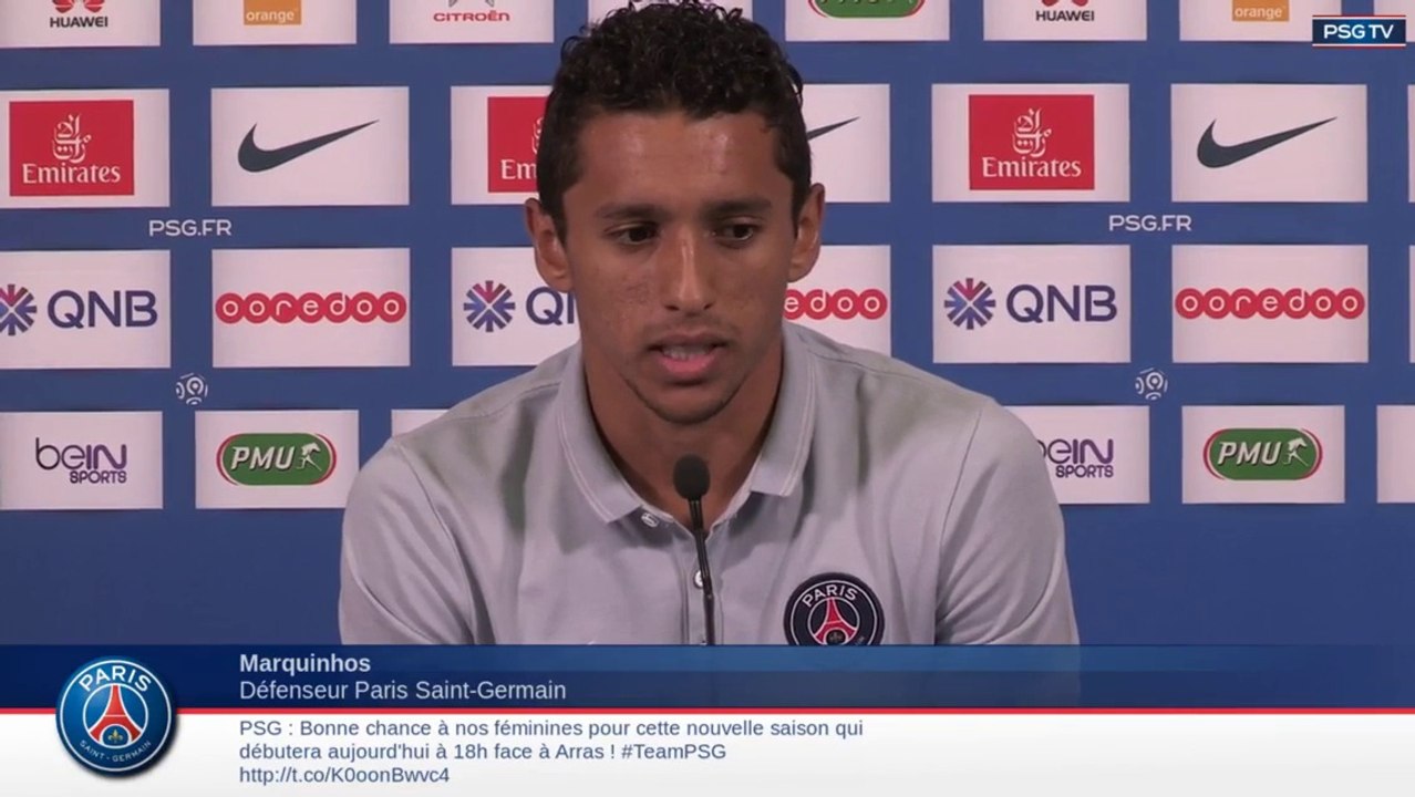 Replay conférence de presse de MARQUINHOS avant PSG - ASSE