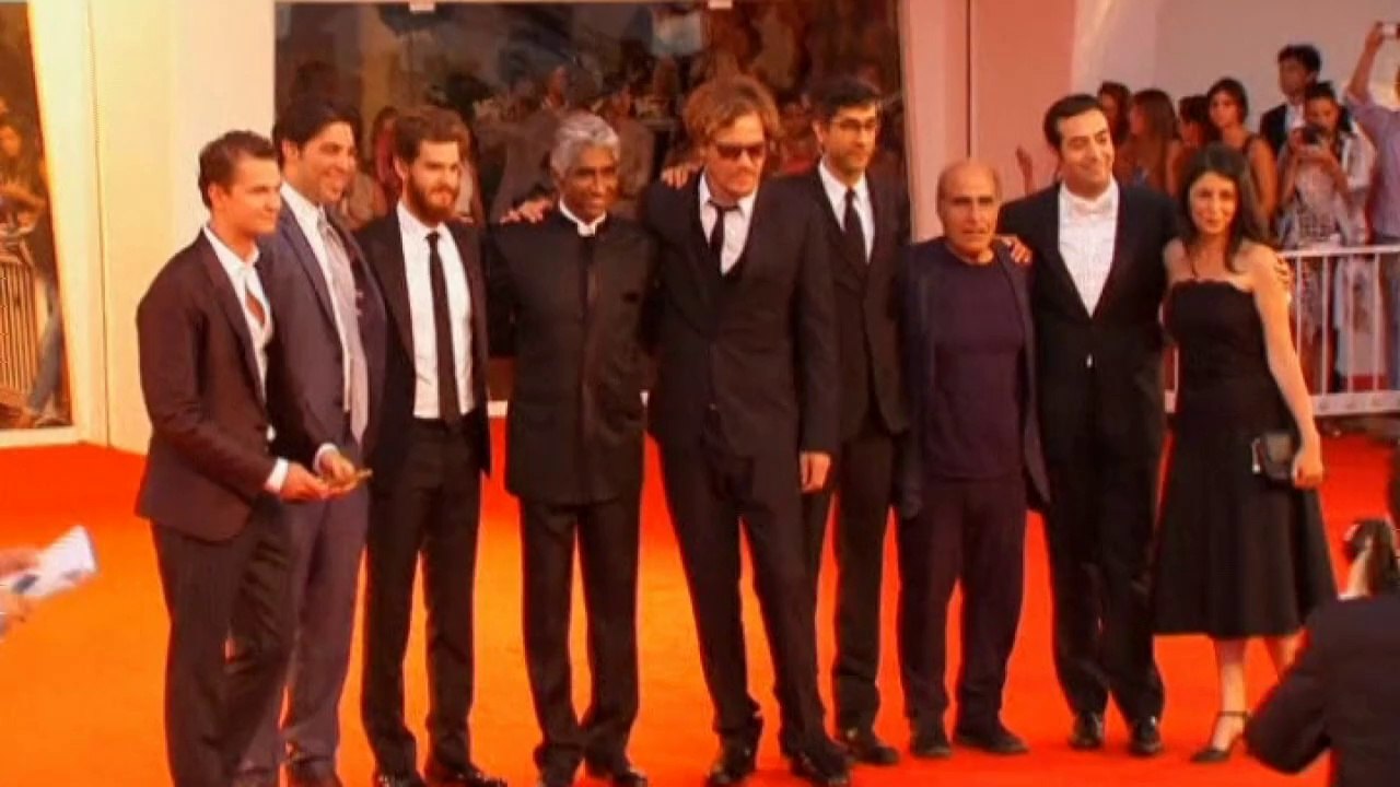 Andrew Garfield shows off bushy beard in Venice