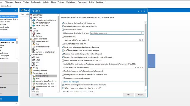 EBP Gestion Commerciale Classic - Pro 2015 : les informations societes