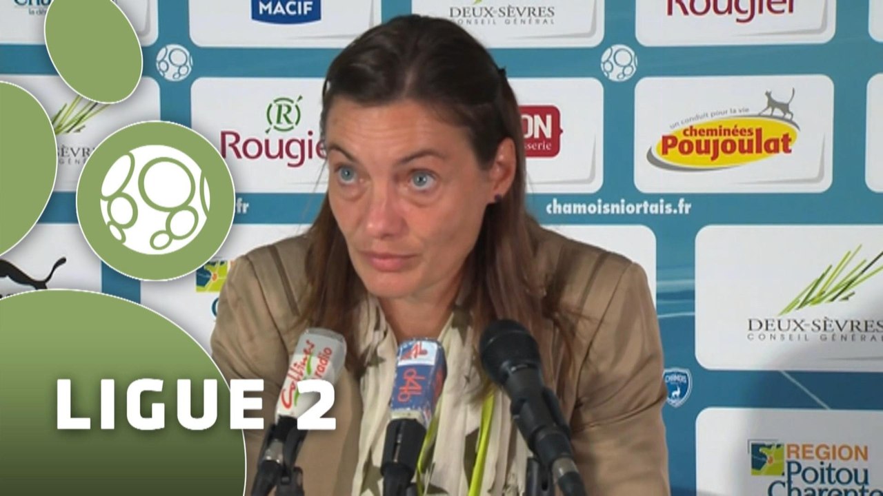 Conférence de presse Chamois Niortais - Clermont Foot (0-0) : Régis BROUARD (NIORT) - Corinne DIACRE (CF63) - 2014/2015