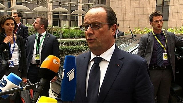 Interview du président de la République lors de son arrivée à Bruxelles