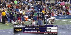 US Open 2014 R2 Federer Vs Groth Full Match Part 2 [HD]
