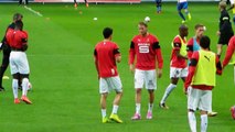 30/08/14 : SMC-SRFC : les Rennais à l'échauffement