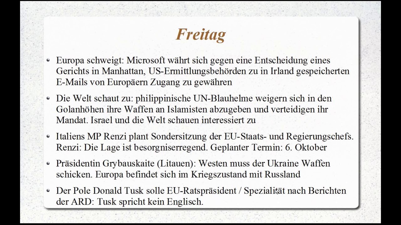 Marktnews 14-08-31