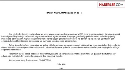 Vali Ata: Gaziantep'te IŞİD Kampı İddiaları Asılsız