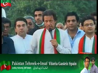 PTI Chairman Imran Khan Speech, 6pm – 31st August 2014