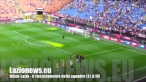 MIlan-Lazio - il riscaldamento delle squadre (31.8.14)
