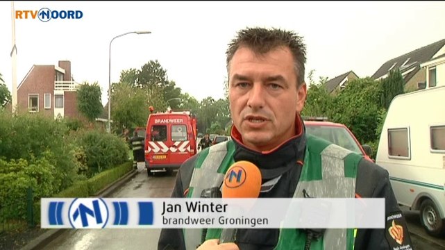 Ontplofte cv en tegels van de wand door blikseminslag - RTV Noord