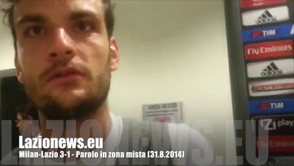 Milan-Lazio 3-1 - Parolo in zona mista (31.8.2014)