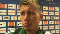 Réaction de Franck Tabanou en zone mixte après PSG - Saint Etienne (5-0)