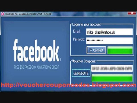 Advertise free on FaceBook with FaceBook Ads Coupon Generator 2014 !