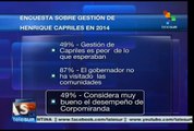 Gestión de Capriles no es como se esperaba, dice encuesta en Venezuela