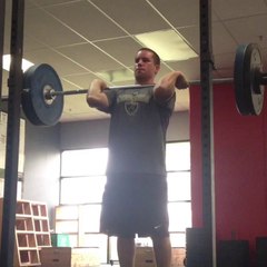 8/29- push press, heavy triple. 200 lbs (2/3 reps)