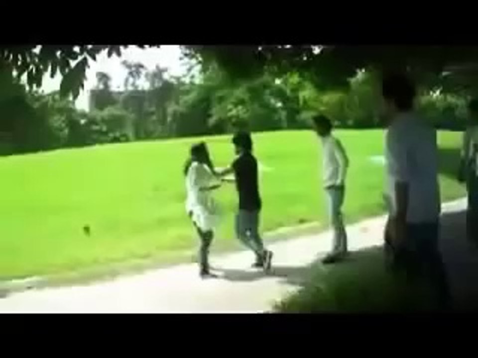 Girl Caught & Getting Slapped In Public By 3 Boyfriends For Cheating.....She Deserves It