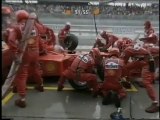 Dramatic start of the Formula one 2001 Kuala Lumpur Grand Prix