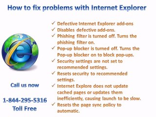 How do I fix internet explorer issues | 1-844-295-5316 | A Complete Resolution