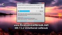 Evasion Untethered iOS 7.1.2 Jailbreak tool voor de iPhone 5 , iPhone 4, iPhone 3GS , iPad3