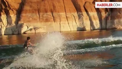 Şişme Mancınıkla Suya Daldılar