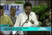 Colombia peace talks set to resume in Havana