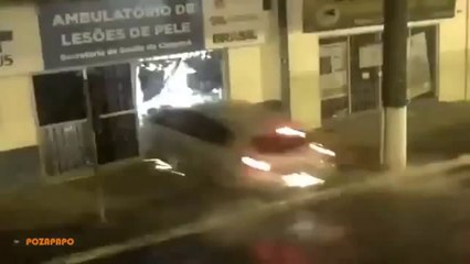 Car Crashes Trough Building Window in Brazil