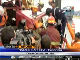 Choque de grúa telescópica deja un herido en la Vía de Evitamiento